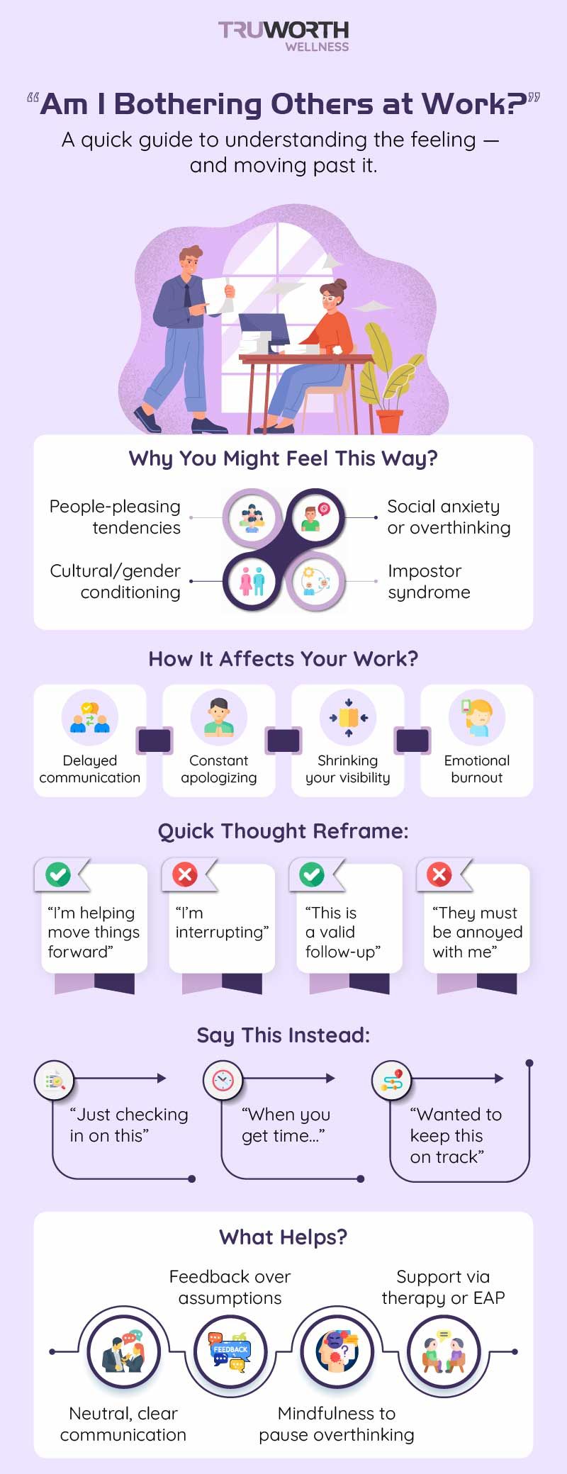 How To Stop Feeling Like You're Bothering Others At Work?