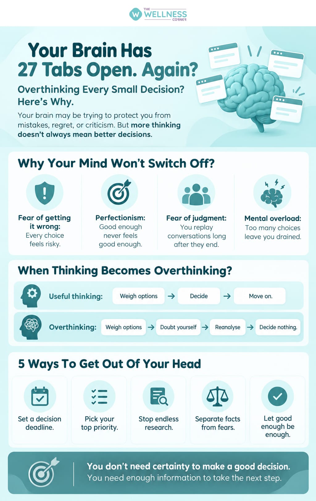 how to stop overthinking